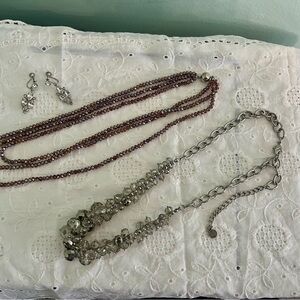 Elegant Silver and purple Jewelry Set